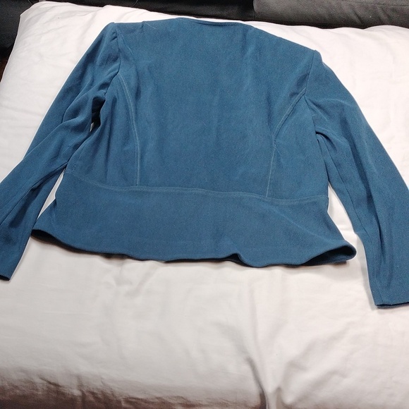 Leslie Fay Womens Bluish Green Blazer - Picture 7 of 10